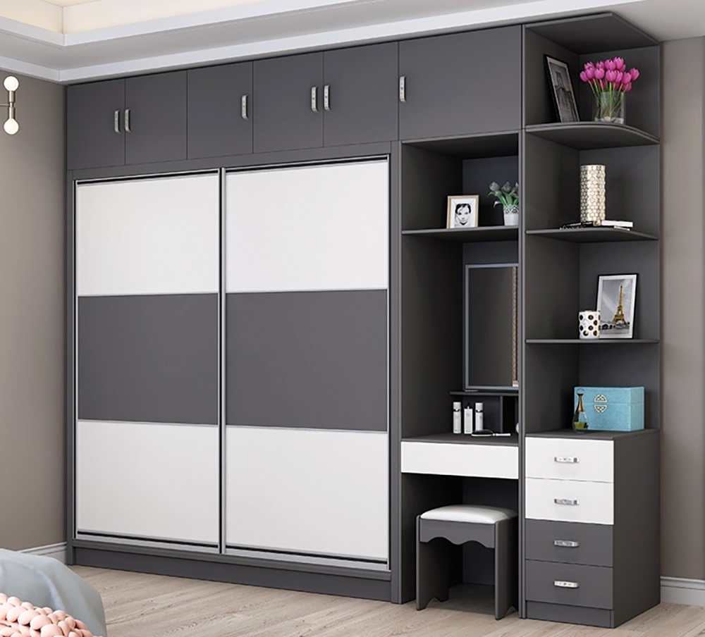 Tủ quần áo kèm bàn trang điểm phong cách hiện đại