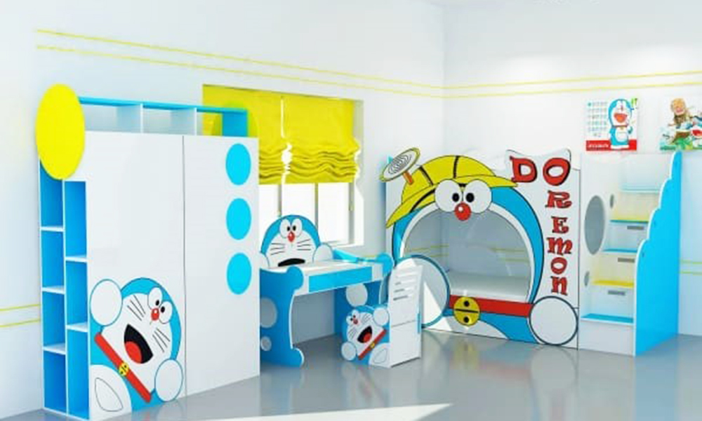 Tủ quần áo kết hợp kệ Doremon