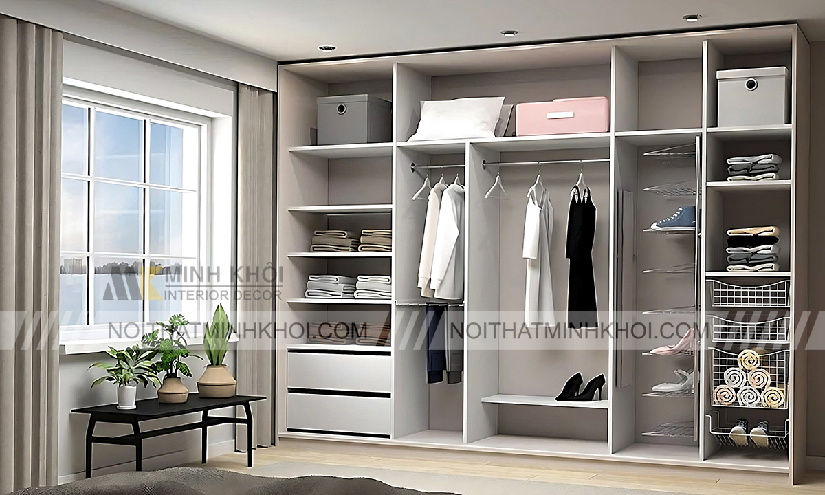 Tủ quần áo không cửa cho chung cư