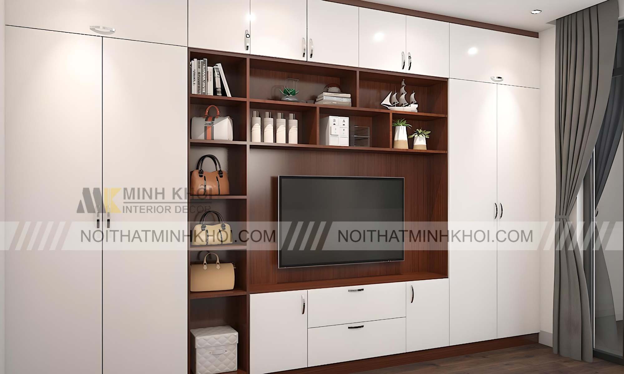 Tủ quần áo kịch trần kích thước lớn thiết kế hiện đại