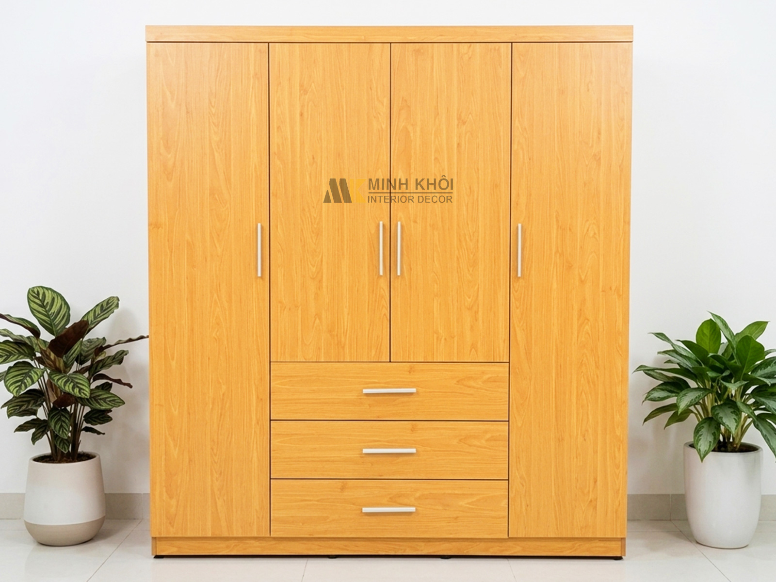 Tủ Áo MFC 4 Cánh Mở Hiện Đại - TA098