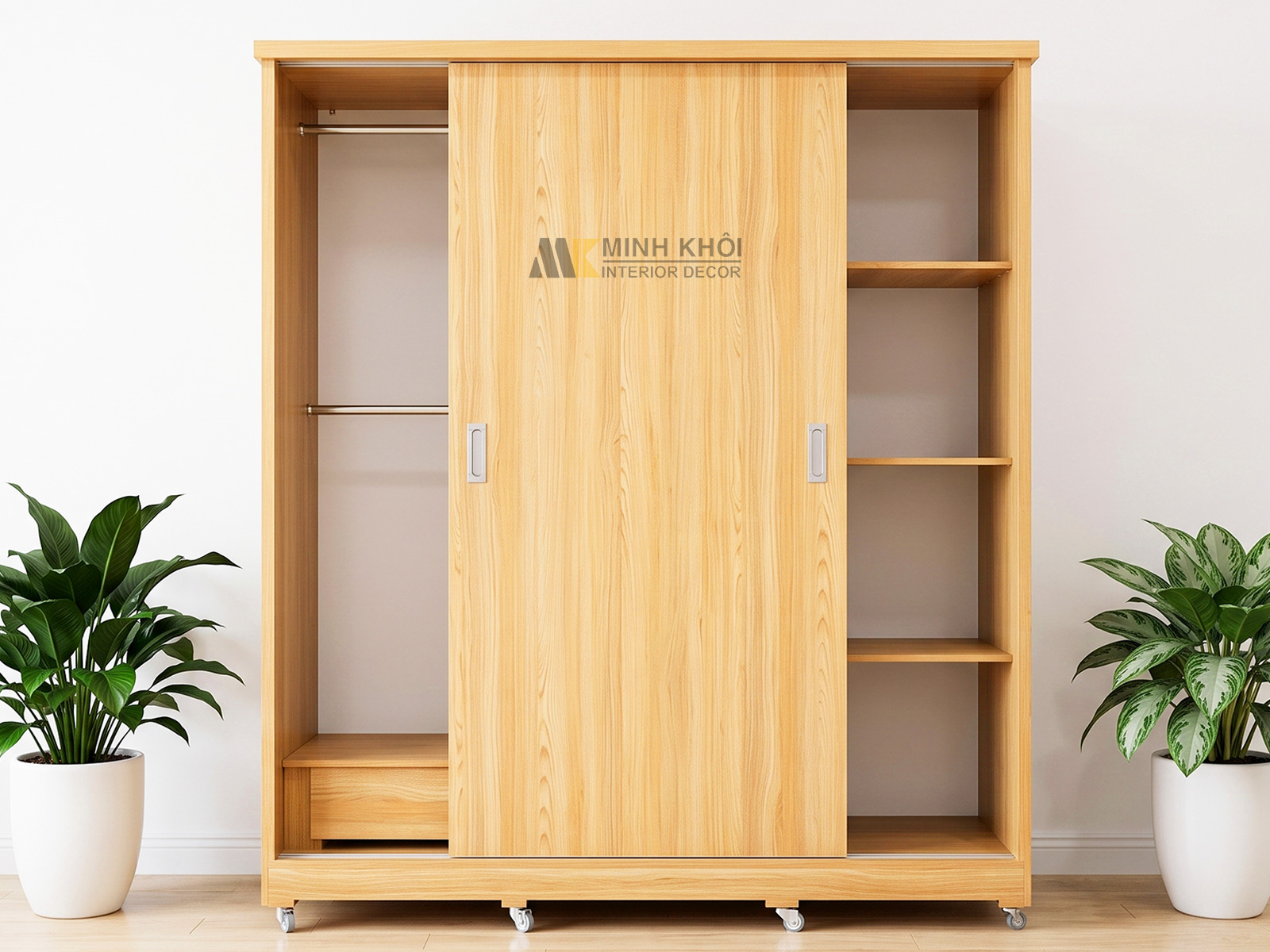 Tủ Đựng Quần Áo Cửa Lùa 1m8 MFC - TA978