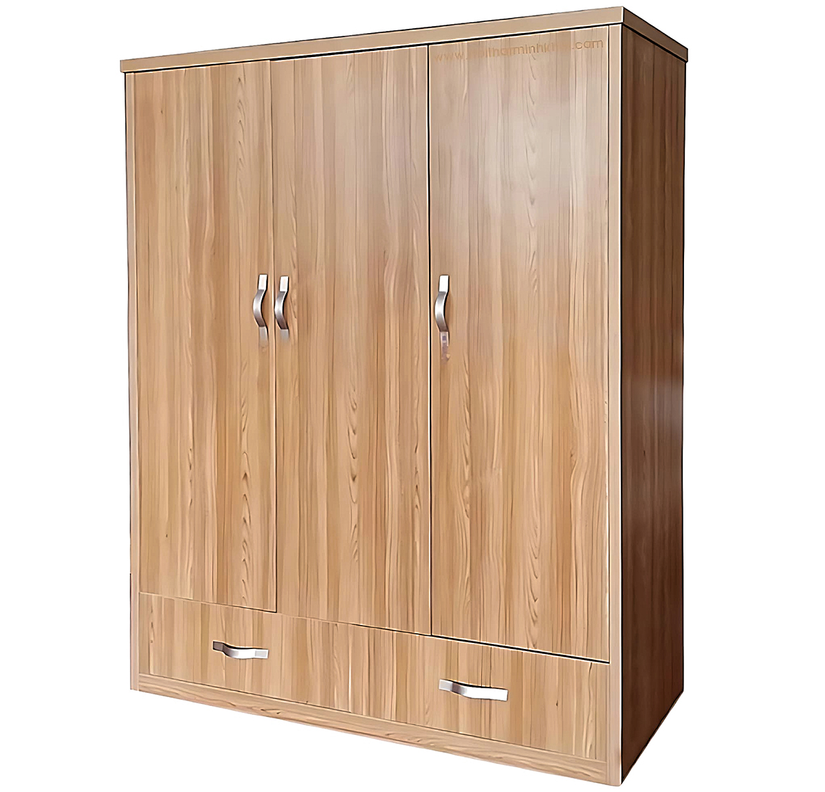 Tủ Quần Áo MFC Màu Gỗ Sồi 3 Cánh - TA458