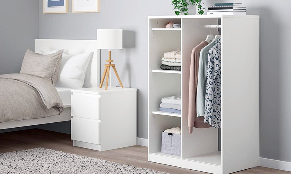 Tủ quần áo mini gỗ phong cách hiện đại