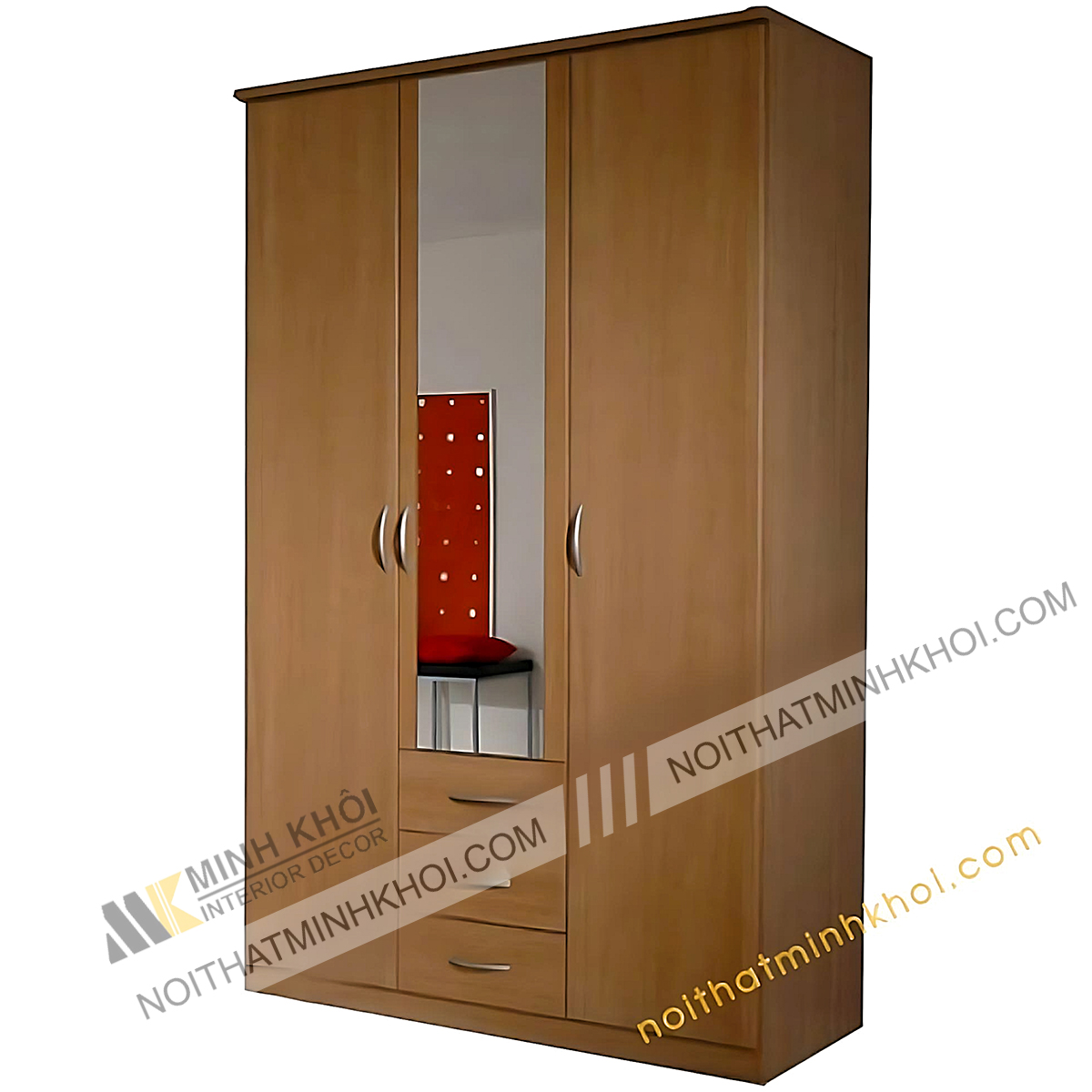 Tủ Quần Áo Nhỏ Gỗ MFC Vân Sồi Đẹp Hiện Đại - TA045