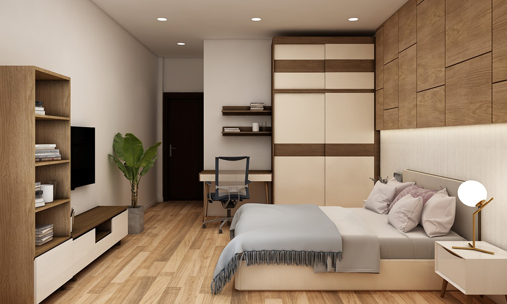 Tủ quần áo phong cách Hàn Quốc cho các gia đình trẻ