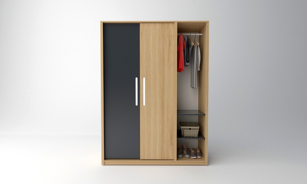 Tủ quần áo tối giản thiết kế cánh trượt