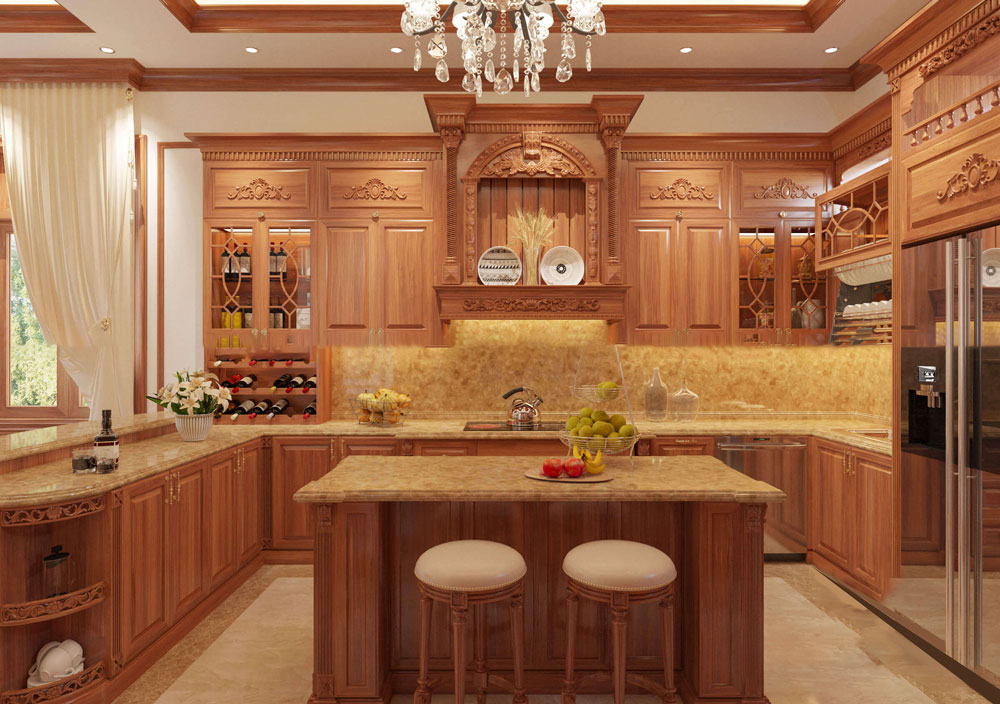 Tủ Để Rượu Hiện Đại Cao Cấp Gỗ Gõ Đỏ - TR205