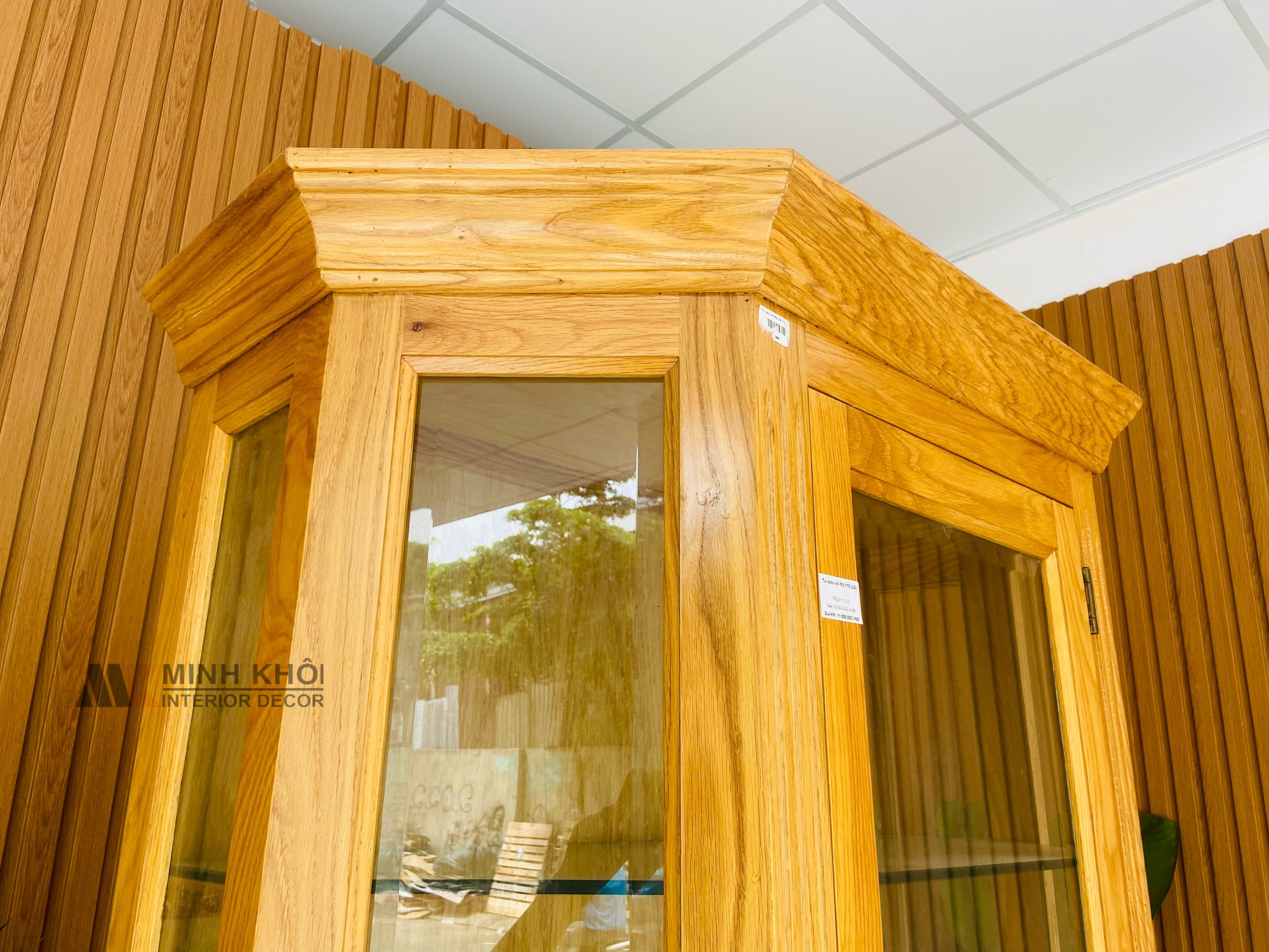 Tủ rượu gỗ Sồi lục giác - TR2024