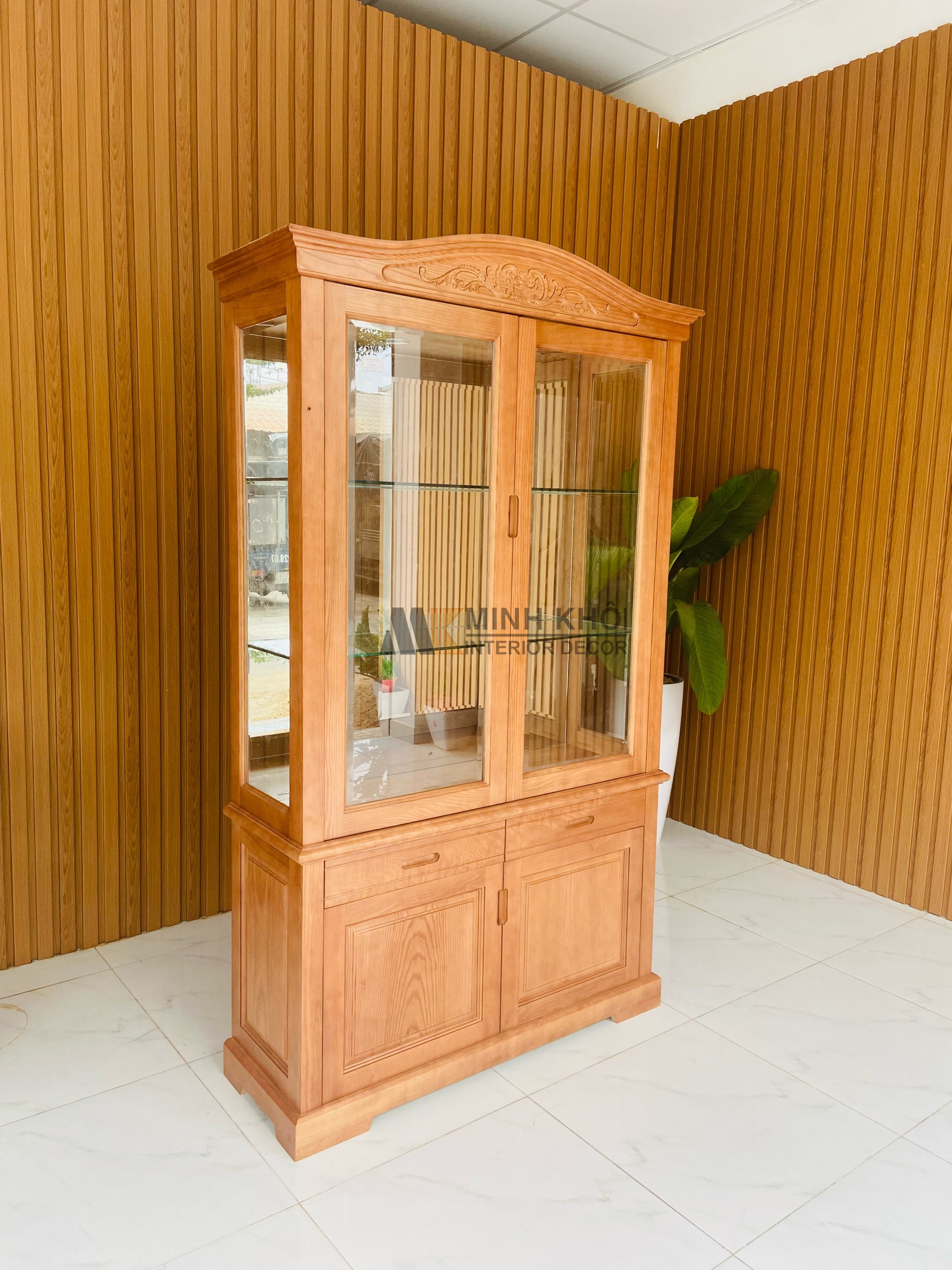 Tủ Rượu Gỗ Sồi Nga 1m2 - TR2023