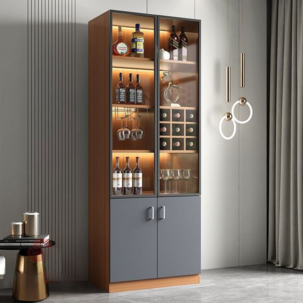 Mẫu Tủ Rượu Góc Tam Giác Cho Phòng Khách Đẹp Sang Chảnh