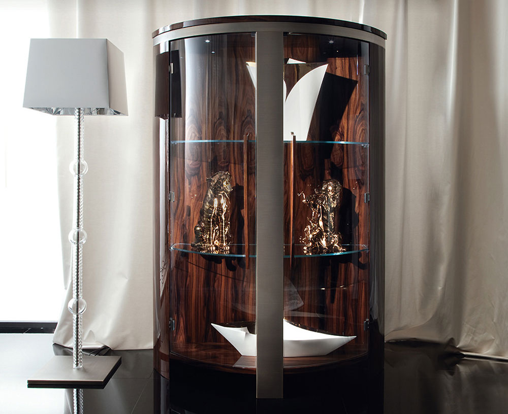 Mẫu Tủ Rượu Góc Tam Giác Cho Phòng Khách Đẹp Sang Chảnh