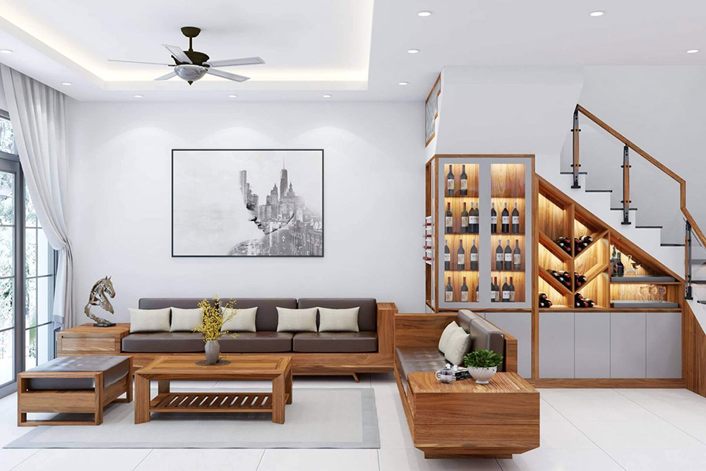 Những mẫu tủ đựng rượu góc tường đẹp đang được ưa chuộng hiện nay