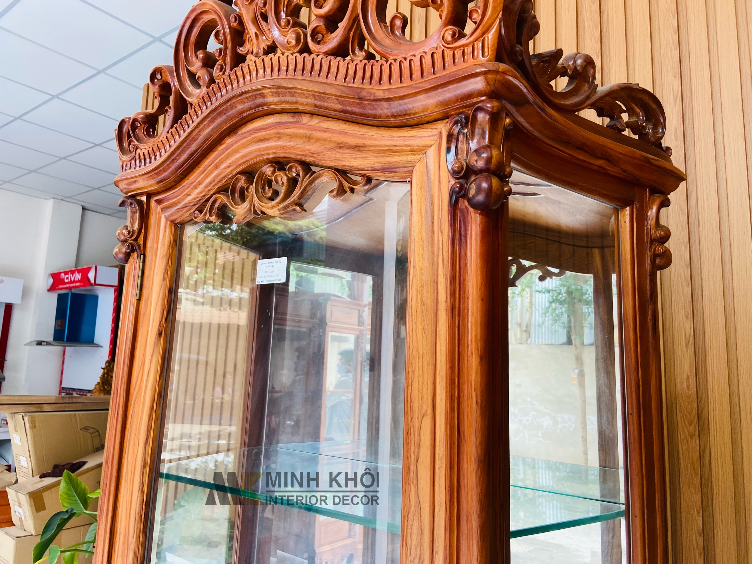 Tủ rượu hương lào phẳng 70cm - TR2028