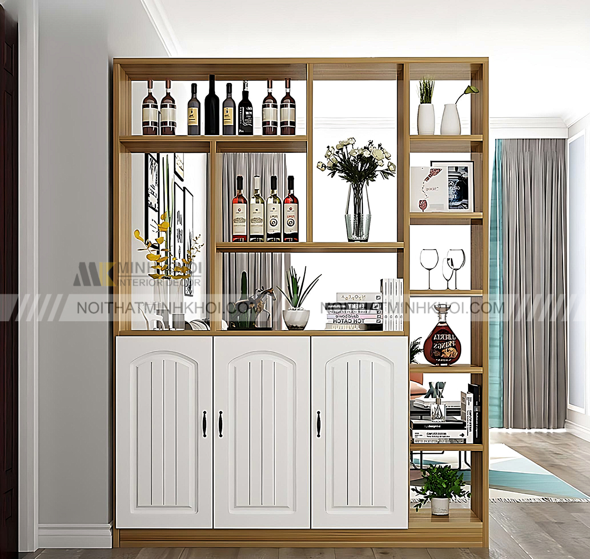 Mẫu Vách Ngăn Tủ Rượu Đẹp Hiện Đại?