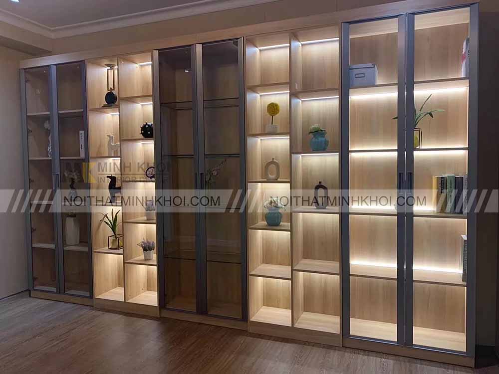 Tủ rượu nhôm kính âm tường
