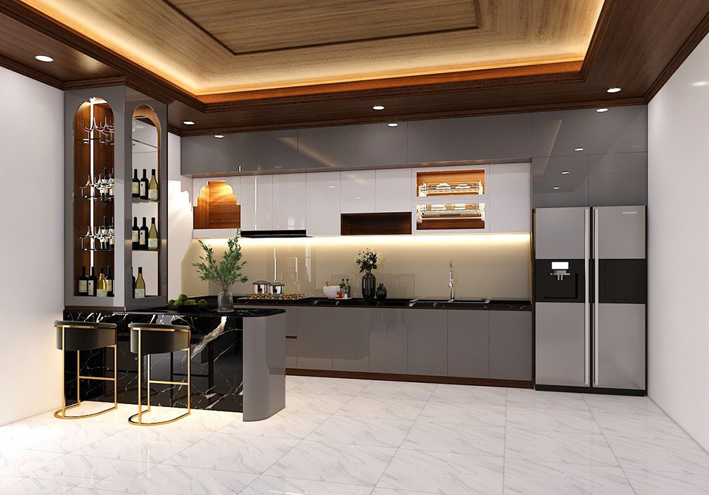 Tủ Rượu Quầy Bar Gỗ Cao Cấp Kiểu Dáng Mới Nhất 2023