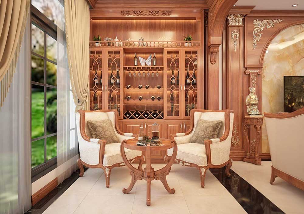 10+ Mẫu Tủ Rượu Tân Cổ Điển Đẹp, Sang Trọng