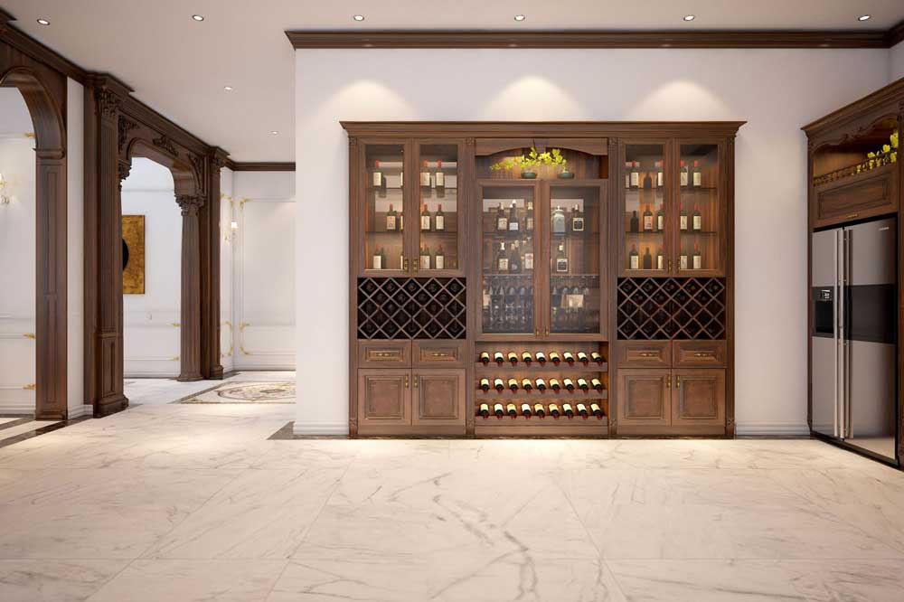 10+ Mẫu Tủ Rượu Tân Cổ Điển Đẹp, Sang Trọng