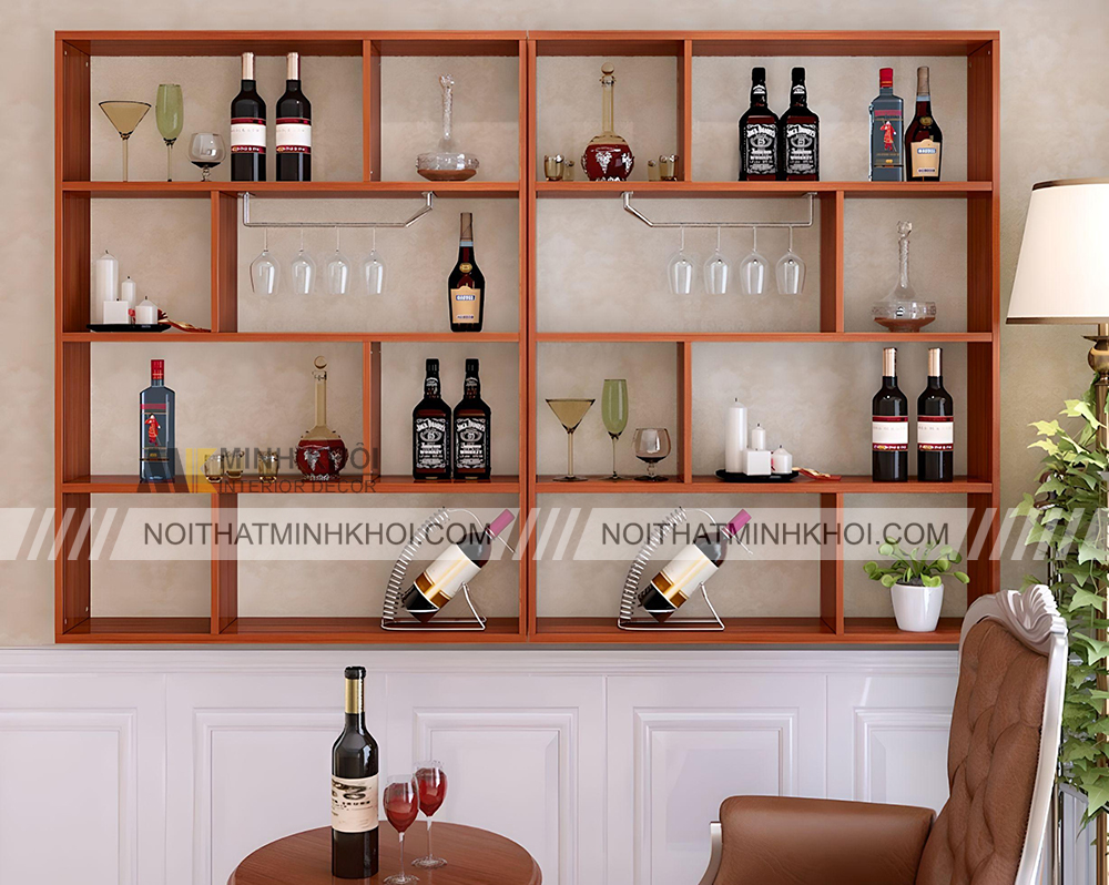 Mẫu Tủ Rượu Phòng Bếp Ngăn Phòng Khách Đẹp Cao Cấp