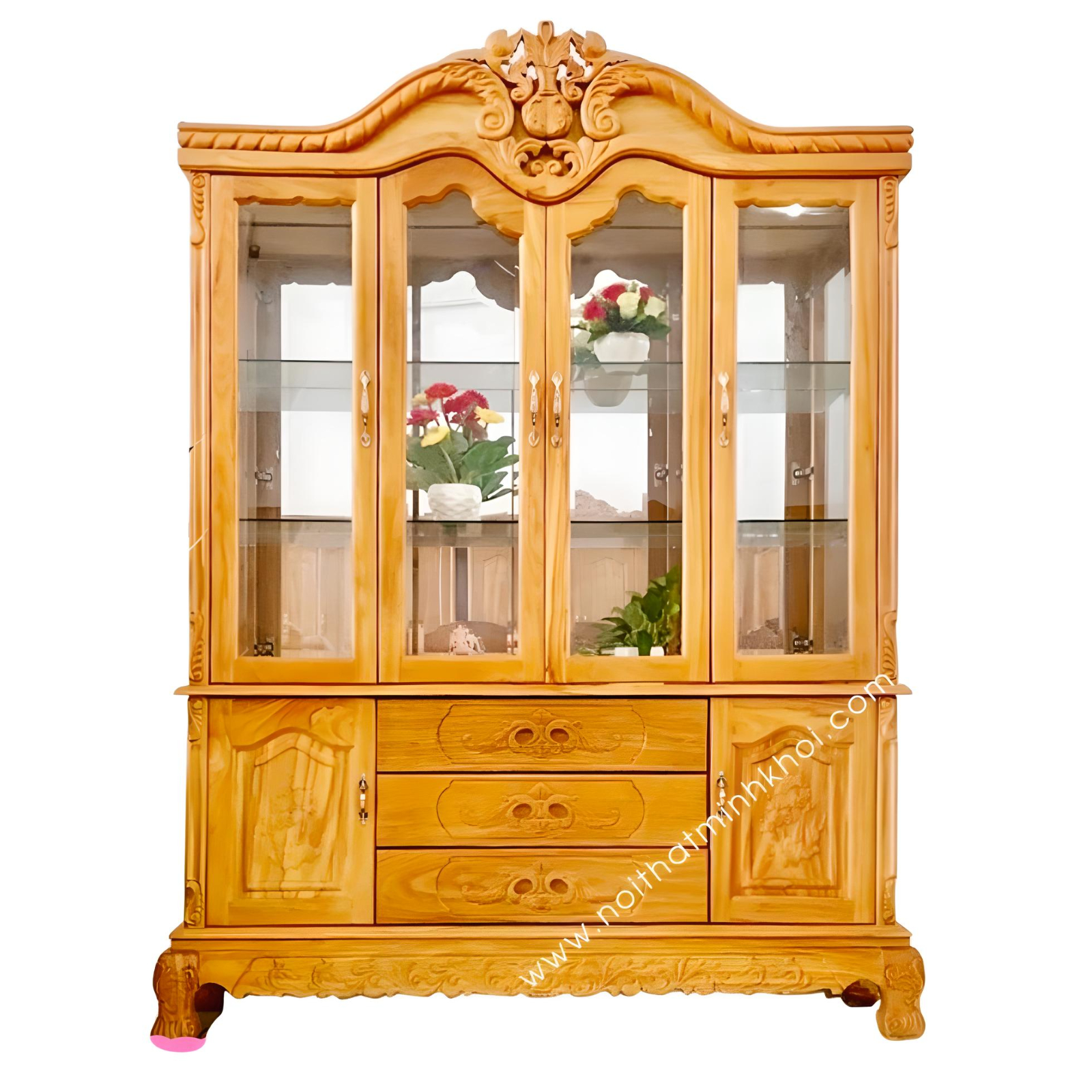 Tủ Đựng Rượu 4 Cánh Gỗ Gõ - TR901