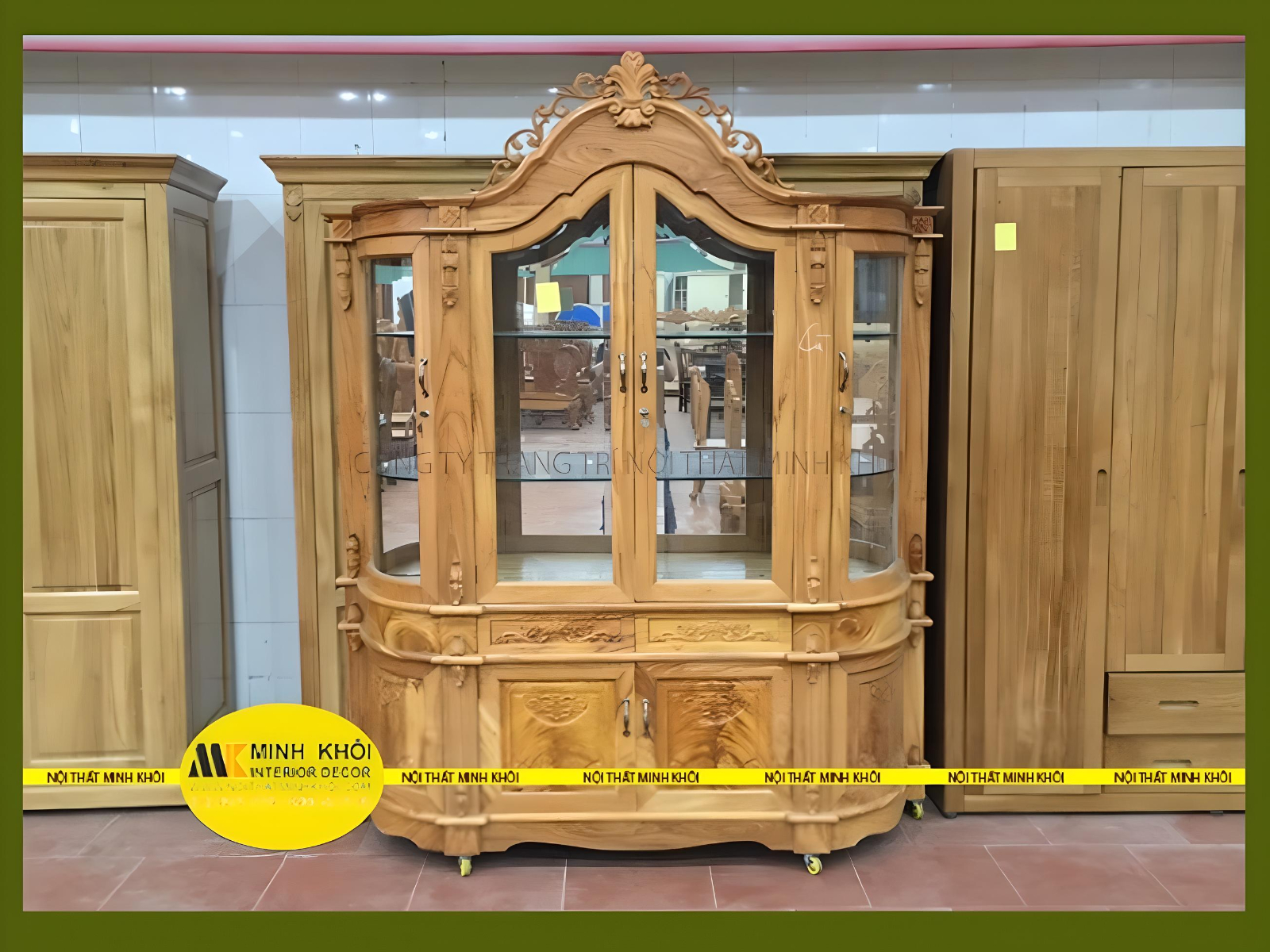 Tủ Để Rượu Gỗ gõ đỏ cao cấp 1m8 - TR30