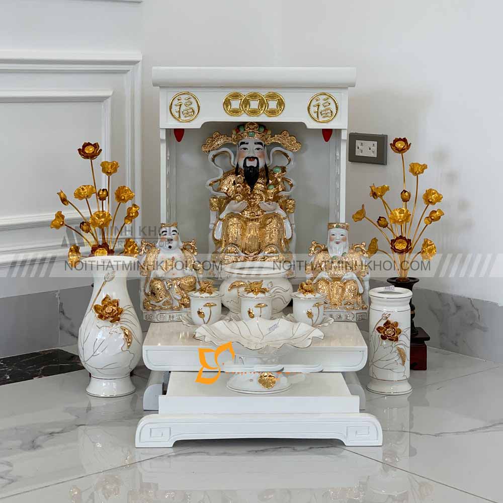 Ưu điểm của bàn thờ ông địa màu trắng