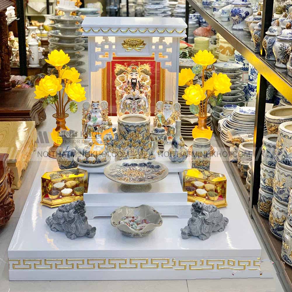 Ưu điểm của bàn thờ ông địa màu trắng