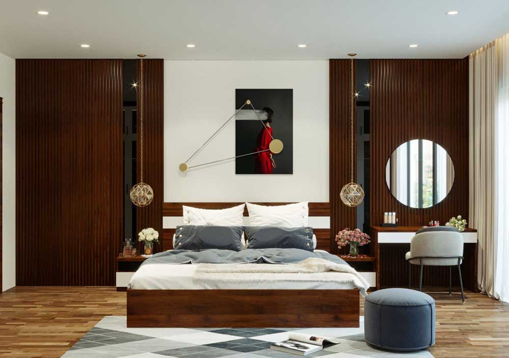 15+ Mẫu Giường Ngủ Kết Hợp Bàn Trang Điểm Cao Cấp