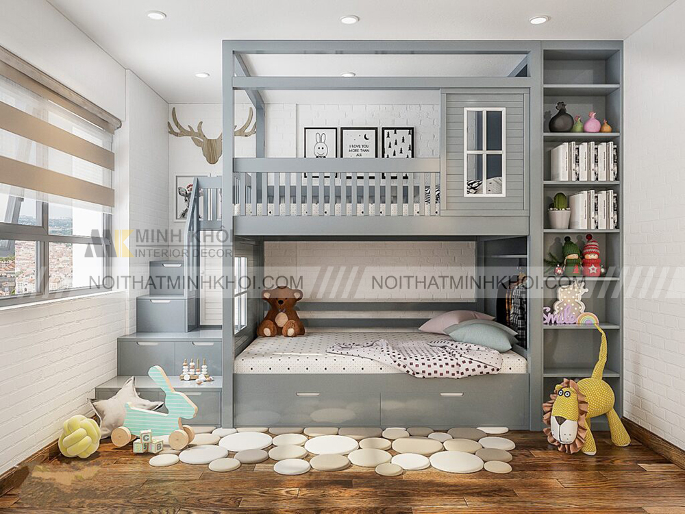 Ưu điểm của giường tầng gỗ công nghiệp