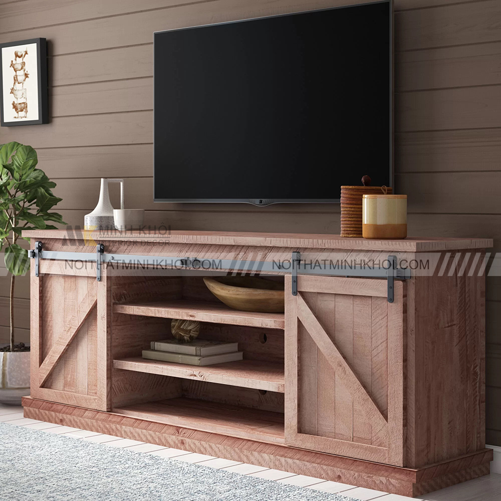 Ưu điểm của kệ tivi gỗ nguyên khối