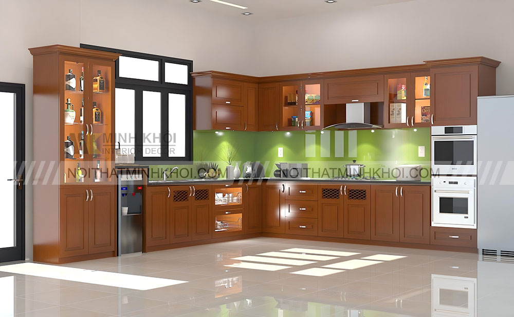 ưu điểm của tủ bếp kết hợp tủ rượu