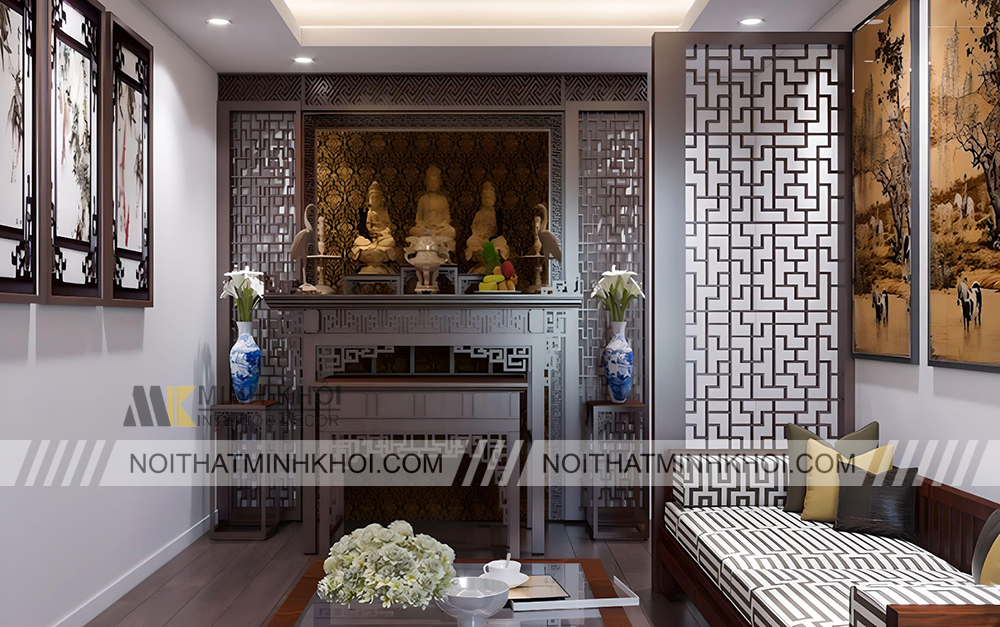 Vách Ngăn Bàn Thờ Tạo nên tính thẩm mỹ cho không gian