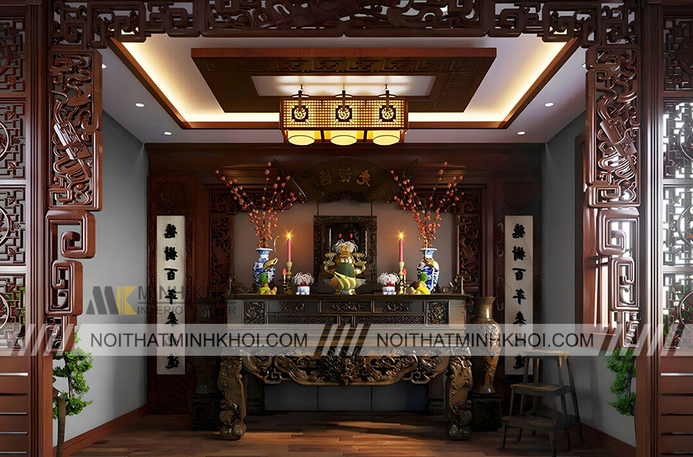 Kiểu dáng của vách ngăn bàn thờ