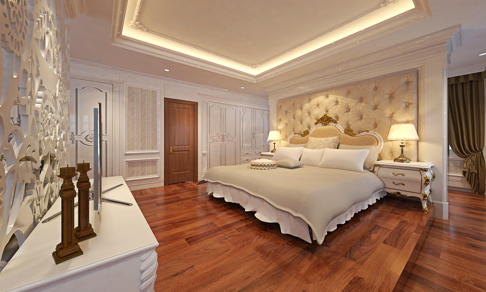 Mẫu vách đầu giường tân cổ điển đẹp