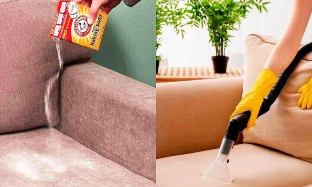 Vệ sinh ghế sofa bằng banking soda