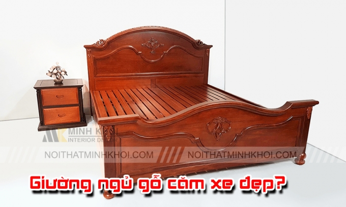 mẫu giường ngủ gỗ căm xe đẹp