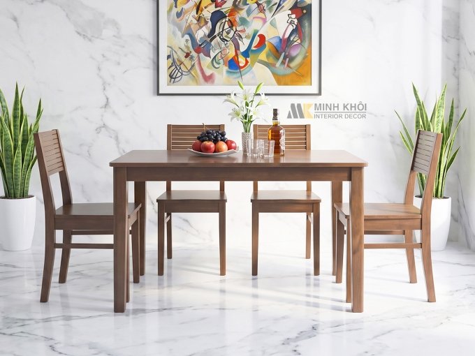 Bàn Ăn Đẹp 4 Ghế Hiện Đại Đơn Giản - BA1008