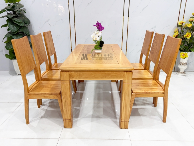 Bàn Ăn Gỗ Gõ Đỏ Hiện Đại 6 Ghế Cao Cấp - BA927