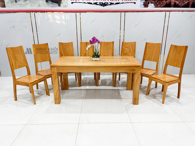 Bàn Ăn Gỗ Gõ Đỏ Hiện Đại 6 Ghế Cao Cấp - BA927