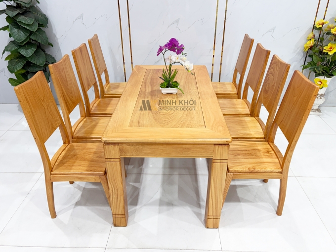 Bàn Ăn Gỗ Gõ Đỏ Hiện Đại 6 Ghế Cao Cấp - BA927