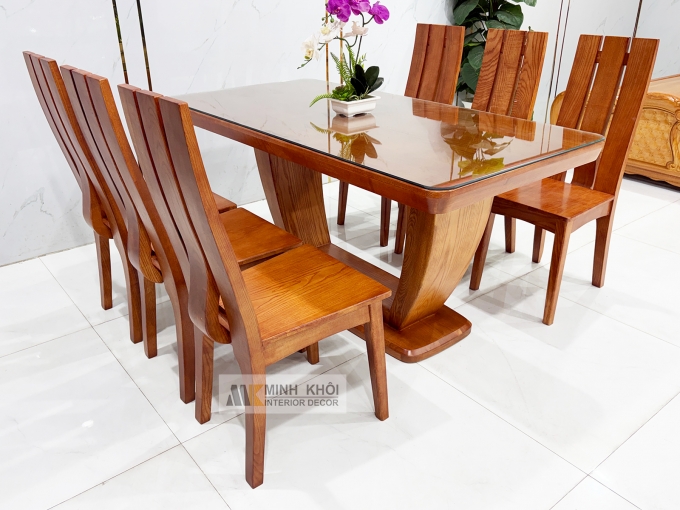 Bàn Ăn 6 Ghế Hiện Đại Bàn Chân Chữ U – BA288