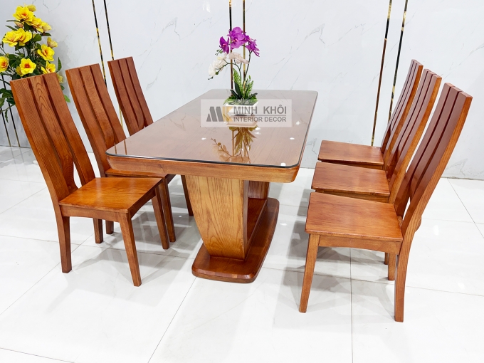 Bàn Ăn 6 Ghế Hiện Đại Bàn Chân Chữ U – BA288