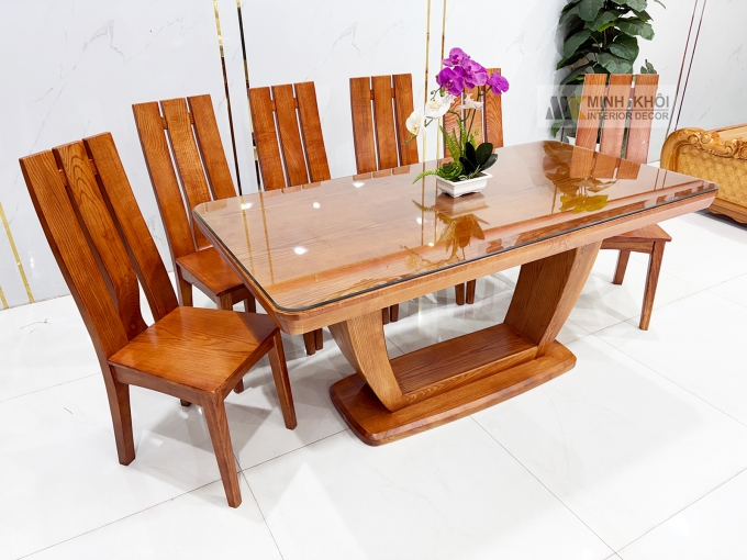 Bàn Ăn 6 Ghế Hiện Đại Bàn Chân Chữ U – BA288