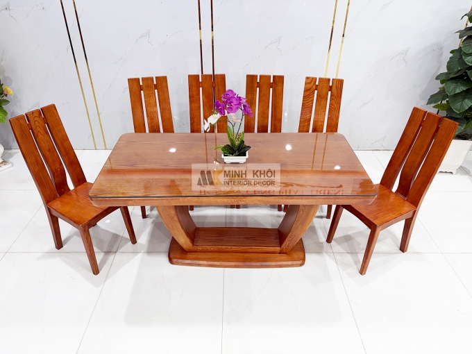 Bàn Ăn 6 Ghế Hiện Đại Bàn Chân Chữ U – BA288