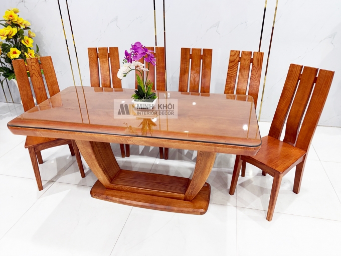 Bàn Ăn 6 Ghế Hiện Đại Bàn Chân Chữ U – BA288