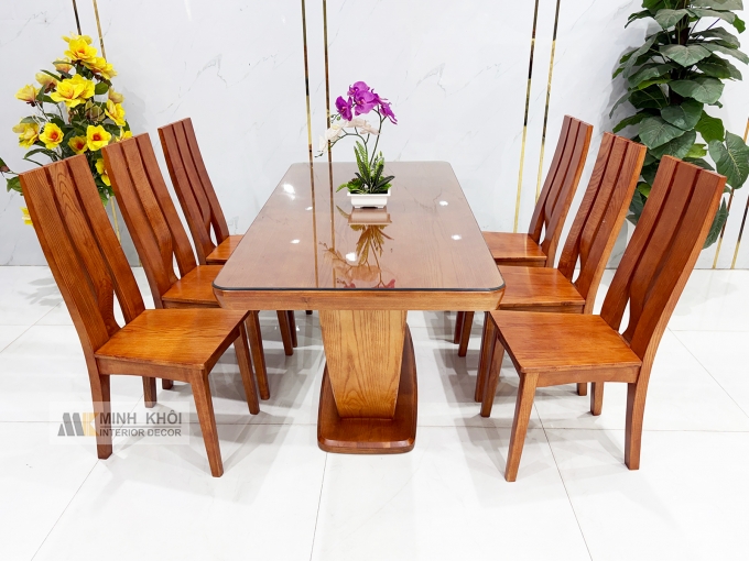 Bàn Ăn 6 Ghế Hiện Đại Bàn Chân Chữ U – BA288