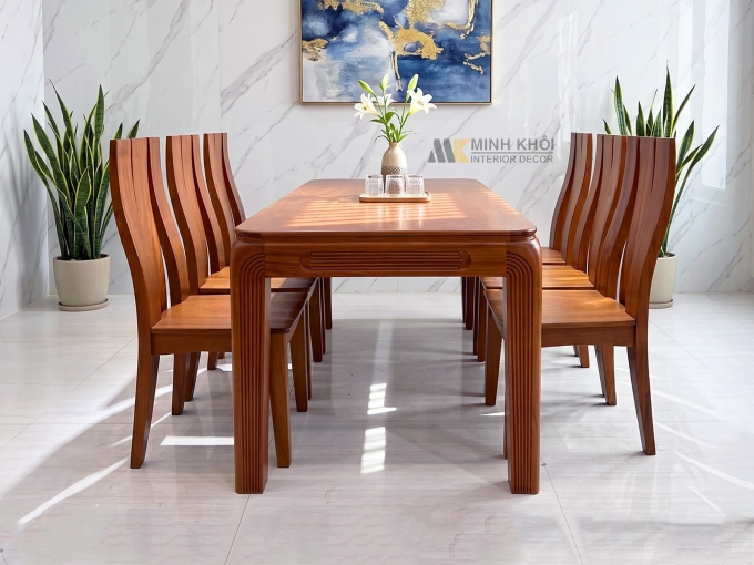 Bàn Ăn Hiện Đại 6 Ghế Lưng Cong – BA277
