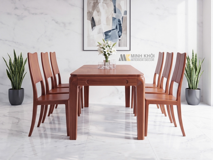Bàn Ăn Hiện Đại 6 Ghế Cong – BA283