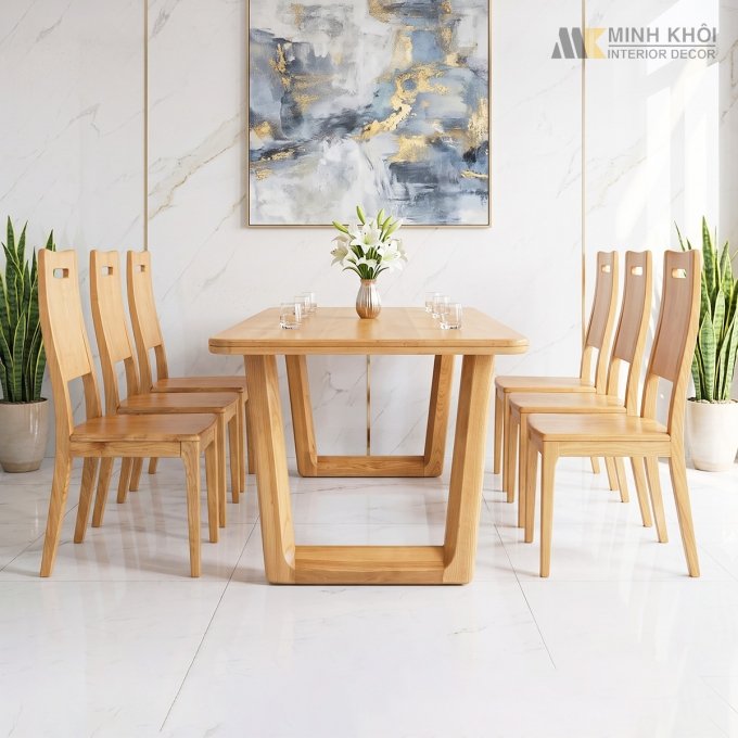 Bàn Ăn Hiện Đại 6 Ghế Cao Cấp - BA978